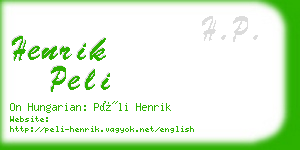 henrik peli business card